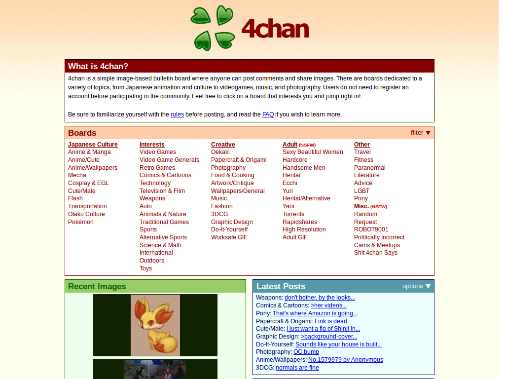 Flashing 4chan Title