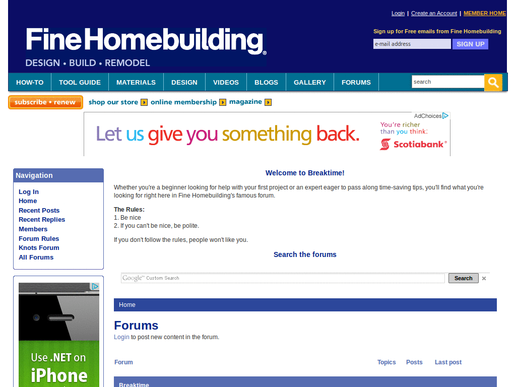 forums.finehomebuilding.com - Thinner borders