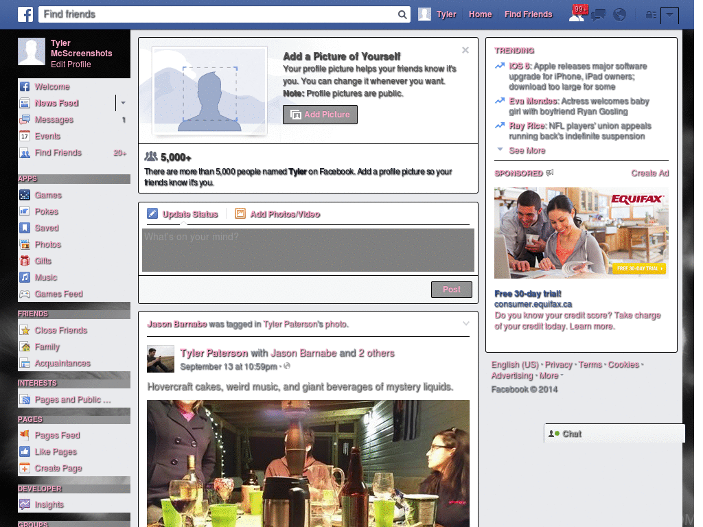 Facebook Theme - Santa Cat