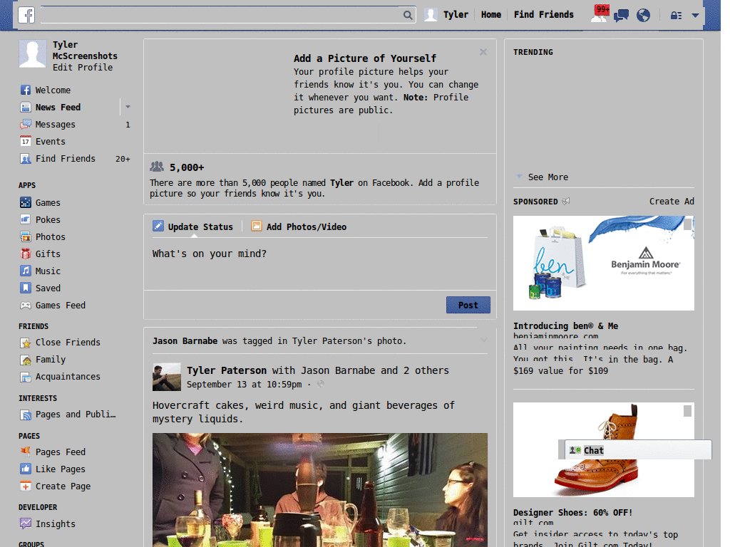 Facebook - Command Line (Inverted)