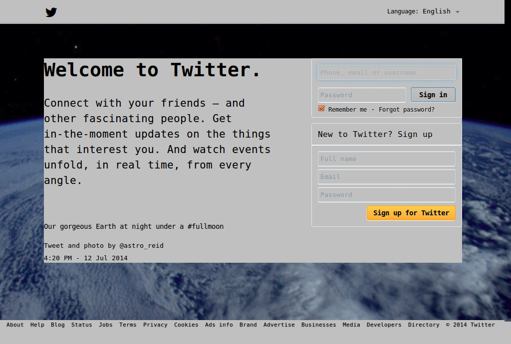 Twitter - Command Line (Inverted)