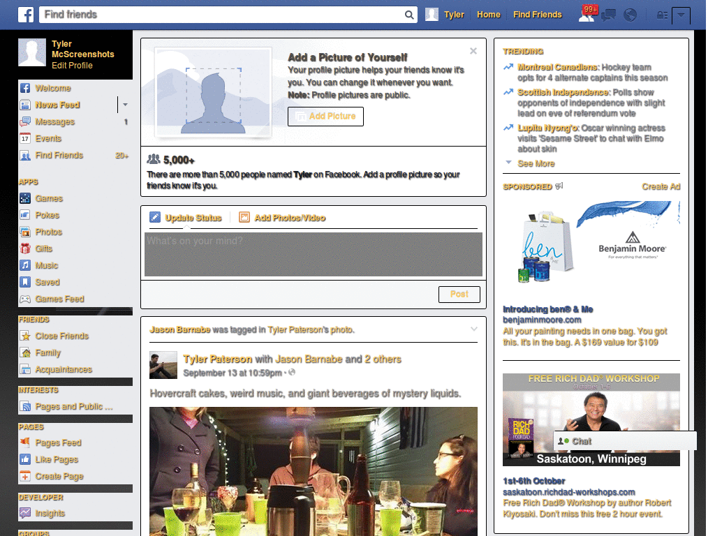 Facebook Theme - Windows XP Gold