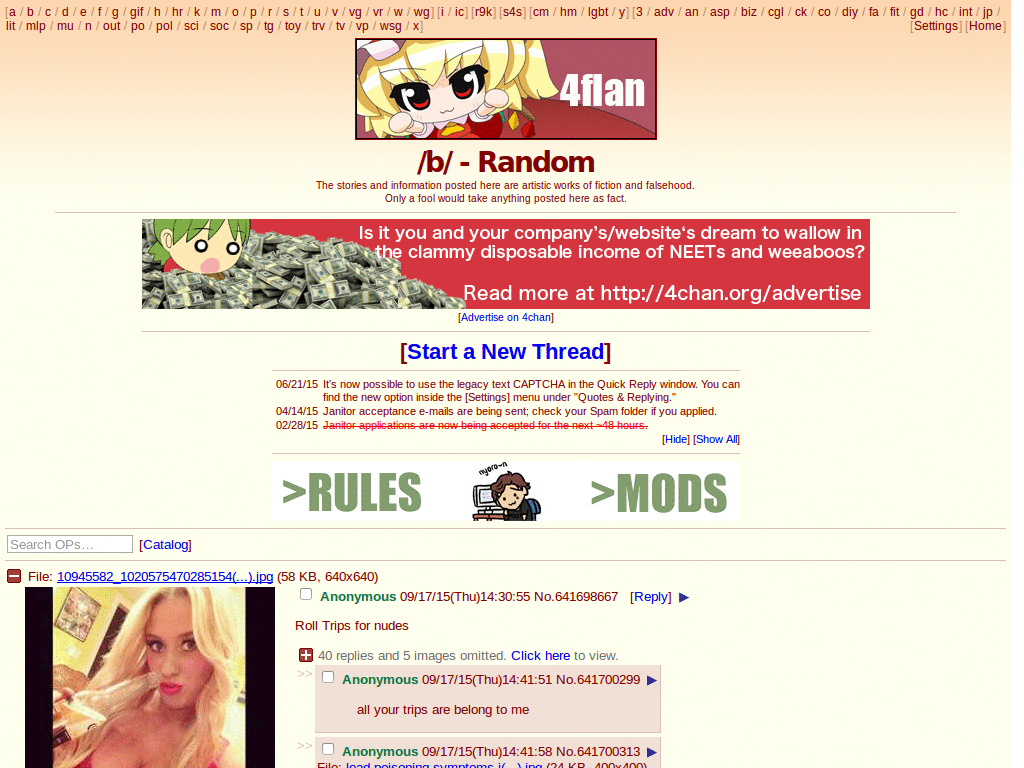 4chan /b/ to counter Moot's changes, Futaba theme