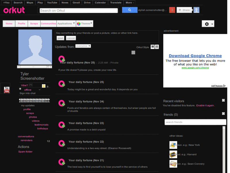 Orkut Preto e Rosa: