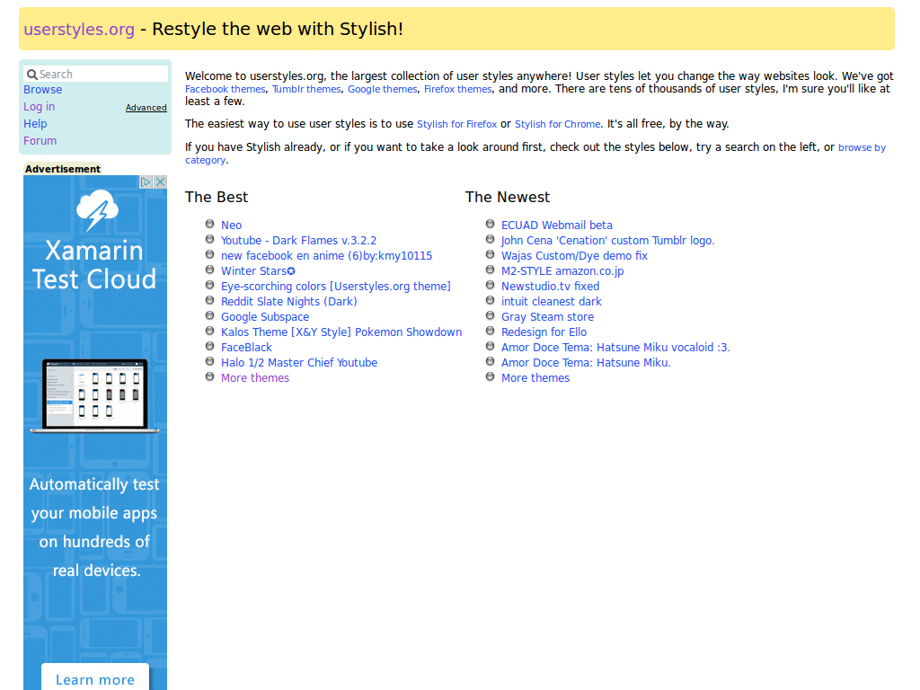 userstyles.org - iStyles (Search Fix)