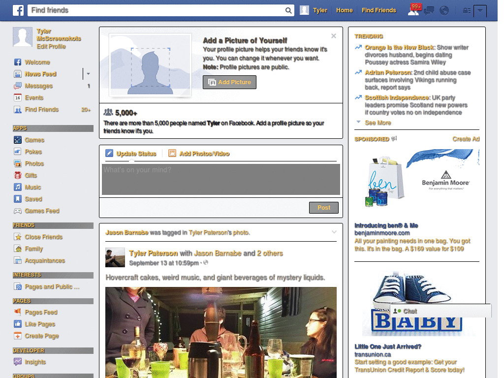 Facebook Star Wars theme
