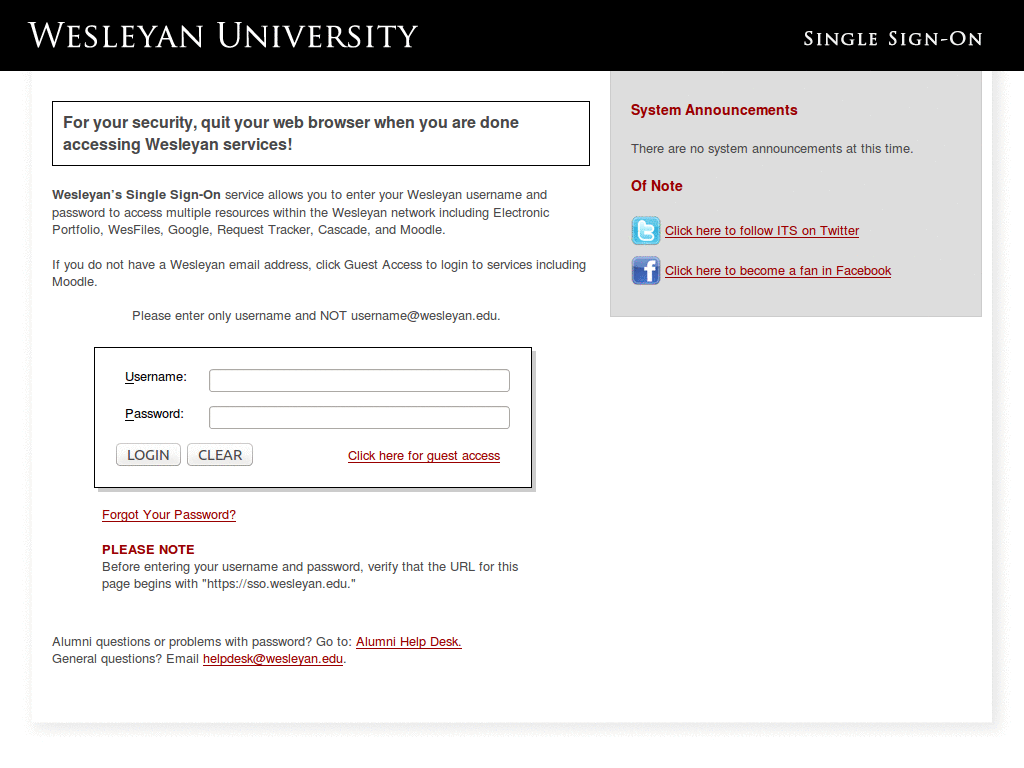 Large Font for Wesleyan Moodle