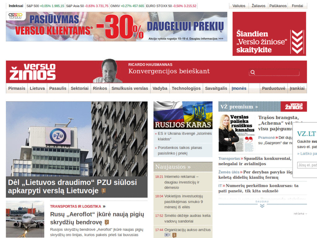 Verslo žinios - Better header