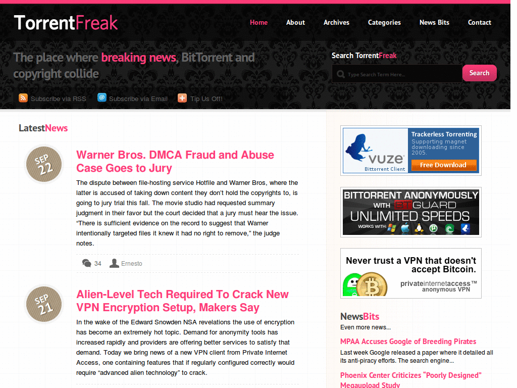 torrentfreak.com - Minimalist by Alois - Mod