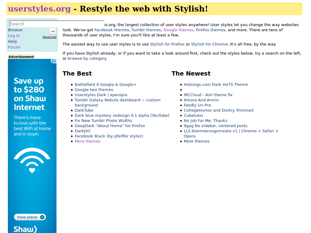 Userstyles.org - Zathman's Redesign
