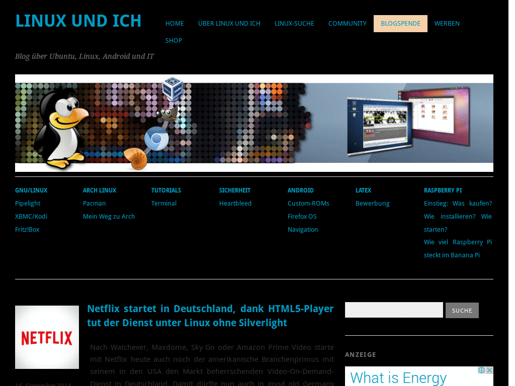 Linux und Ich - Hintergrundbild entfernen