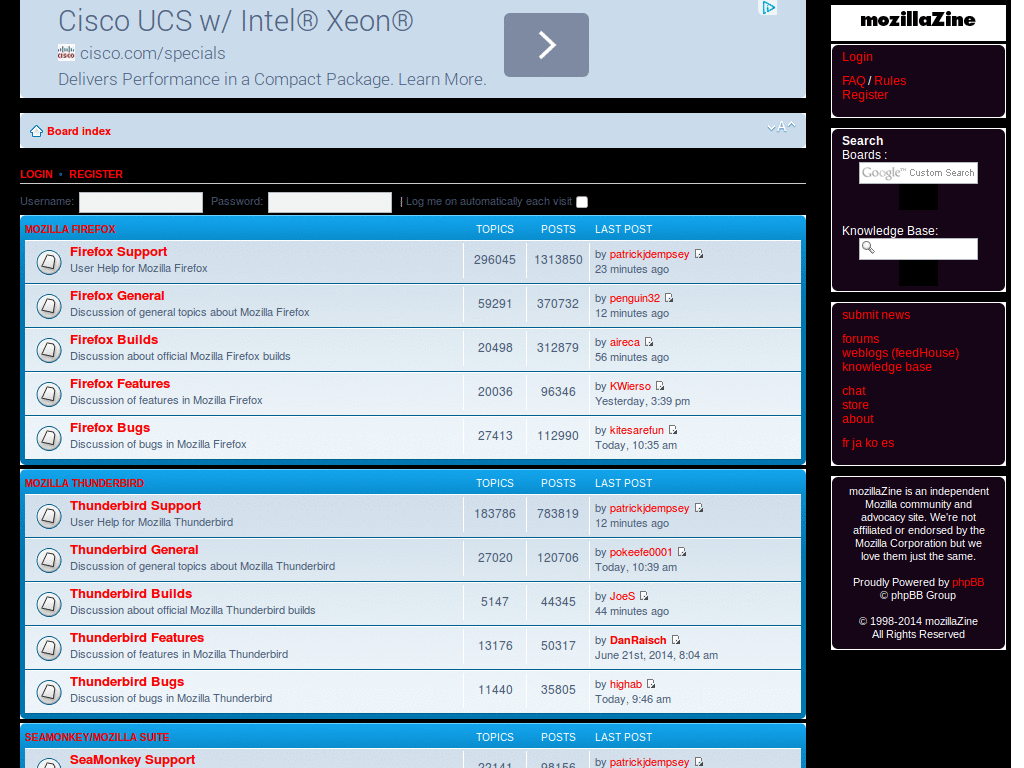 Mozillazine Forums Dark Red