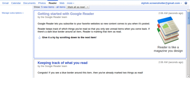 Google Reader Absolutely Compact (custom)