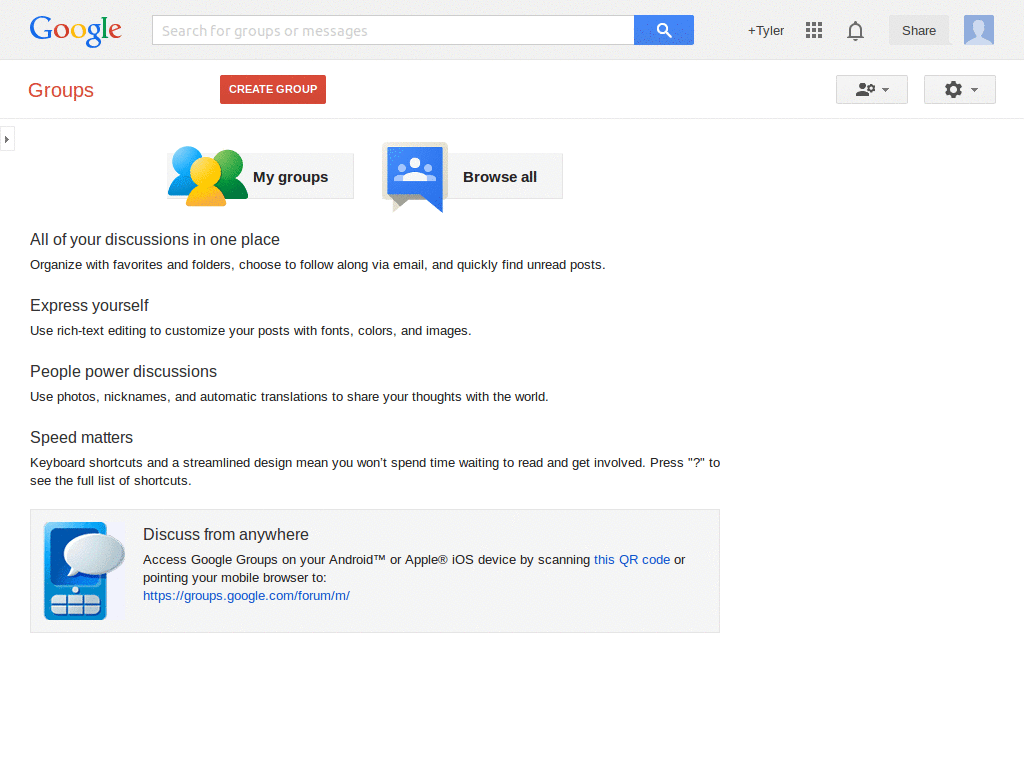 Google Groups: Monospace