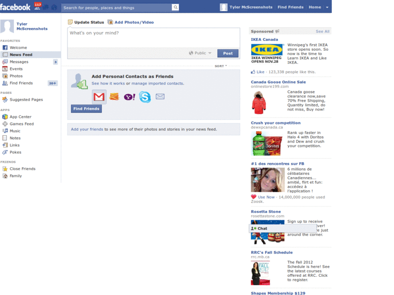 Facebook - Simple Blue Background