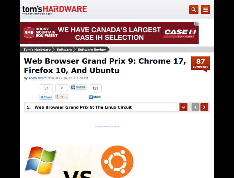 Tom's Hardware remove ads & sidebar, larger font.