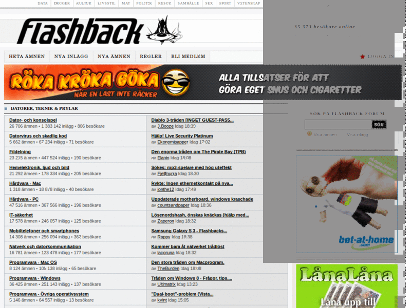 Flashback Status ikoner