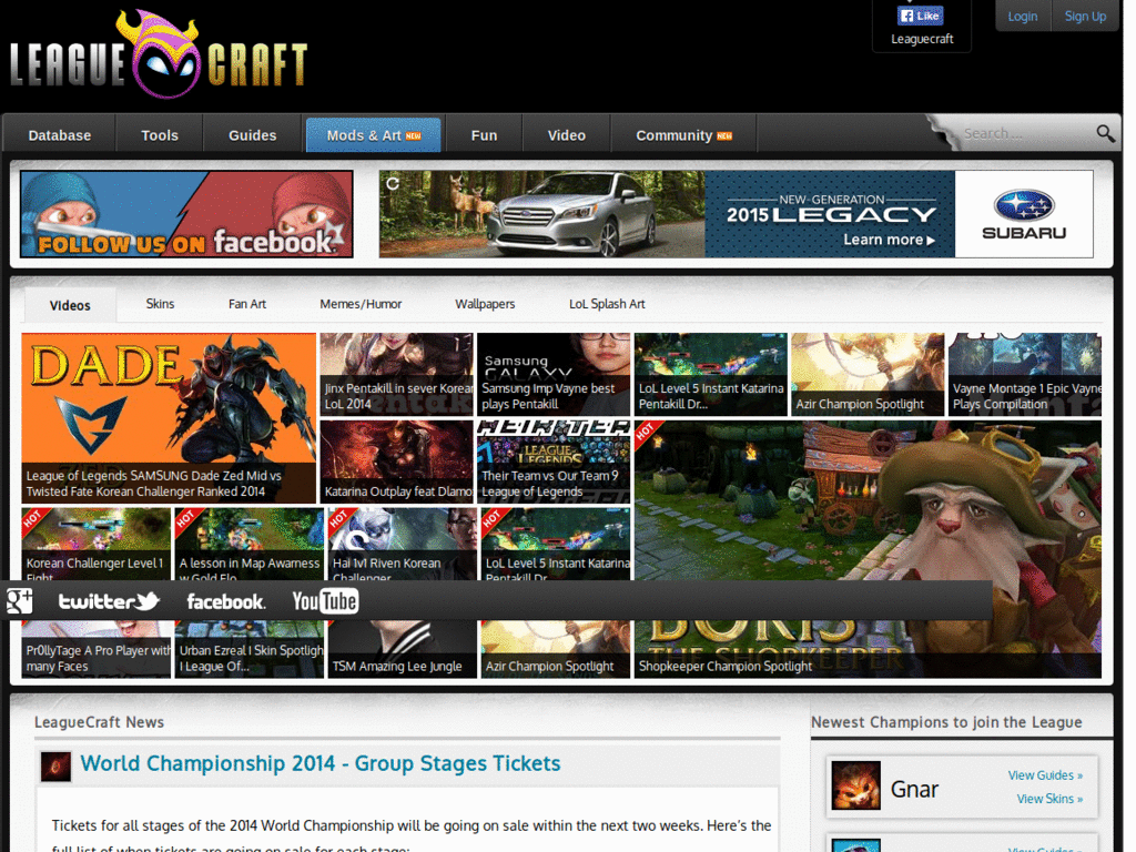 Leaguecraft.com AdFree
