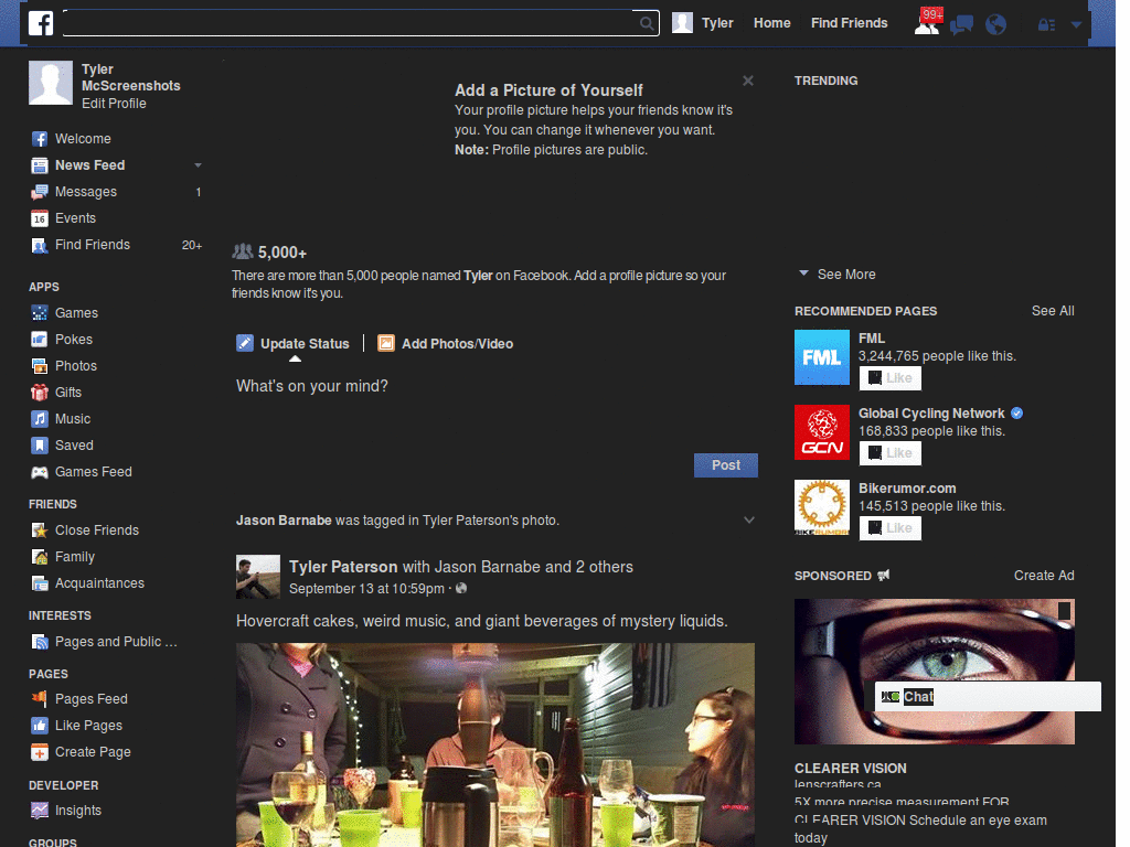 Facebook Blackened