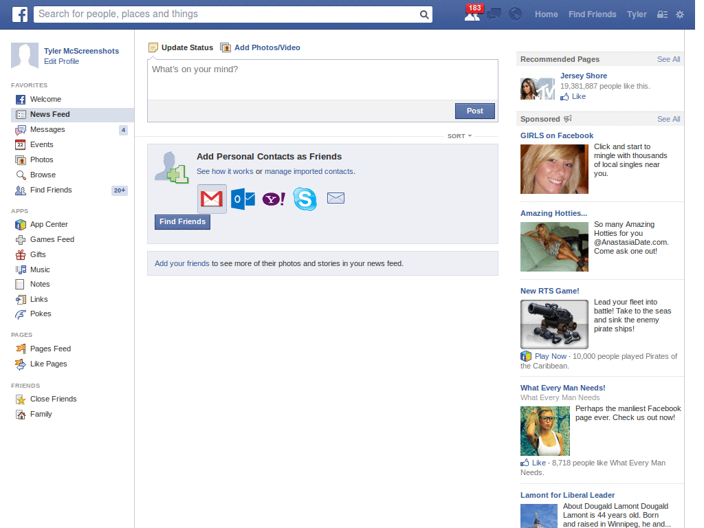 Facebook - Fixed-Position Controls