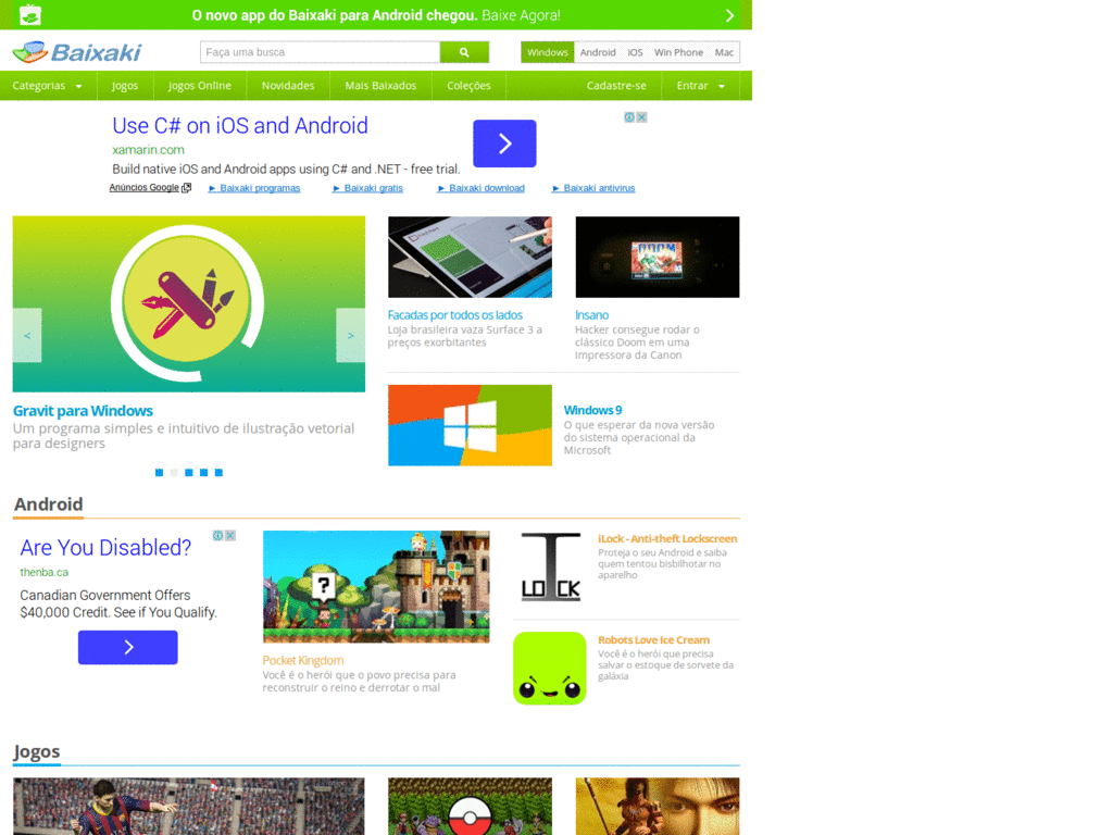Remover ads baixaki.com.br