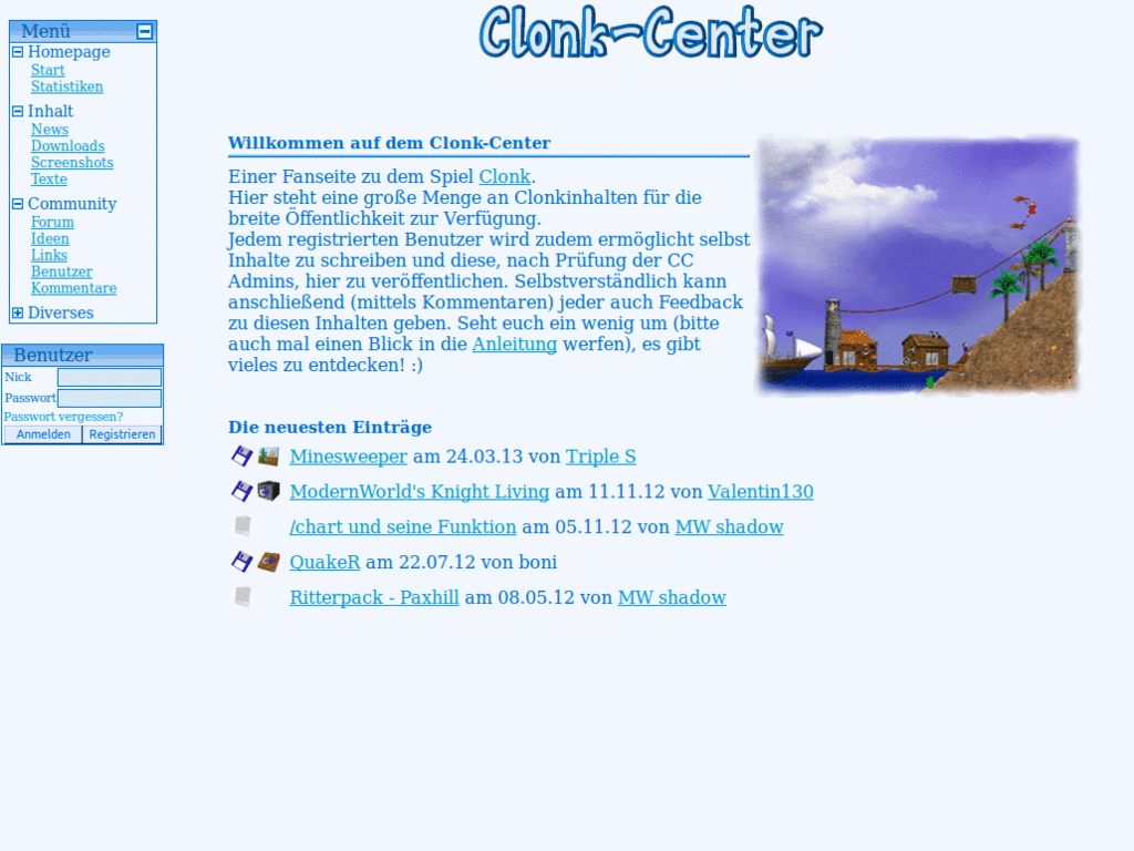 Static Navigation for Clonk-Center