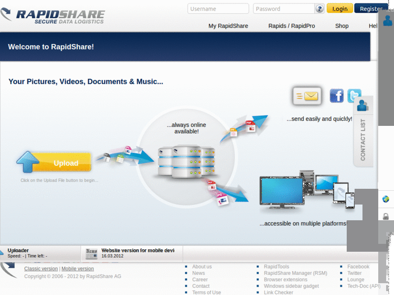 Rapidshare theme