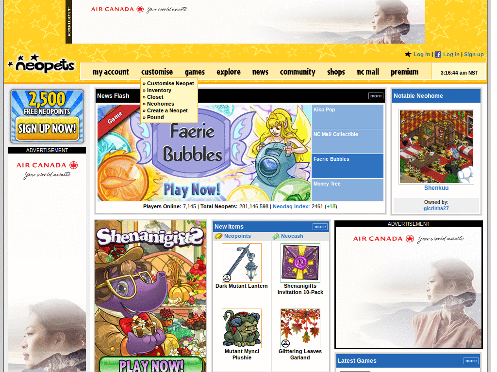 Neopets : Auction : Bigger Items