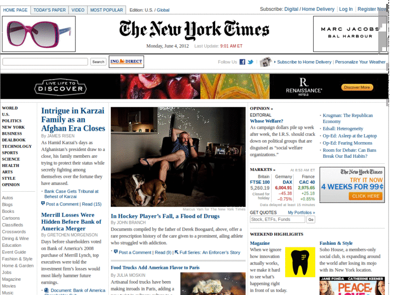 NYTimes.com no horizontal scrollbar in Firefox