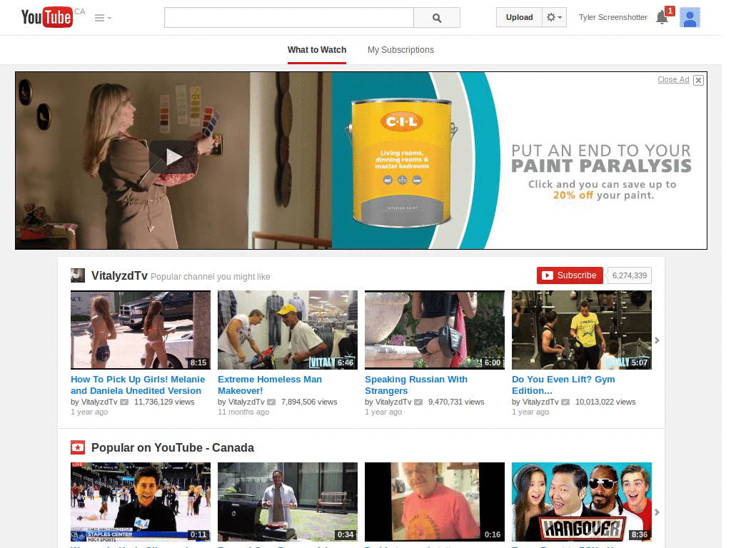 Youtube Header Minimizer