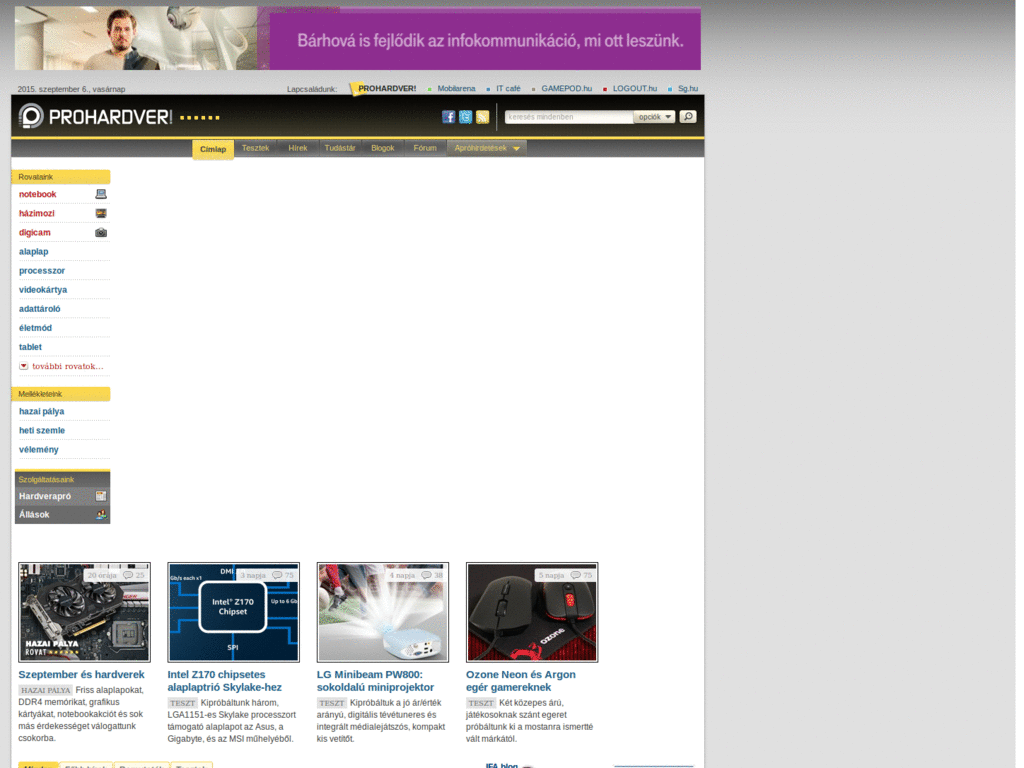 Prohardver.hu, Mobilarena.hu width:1440px