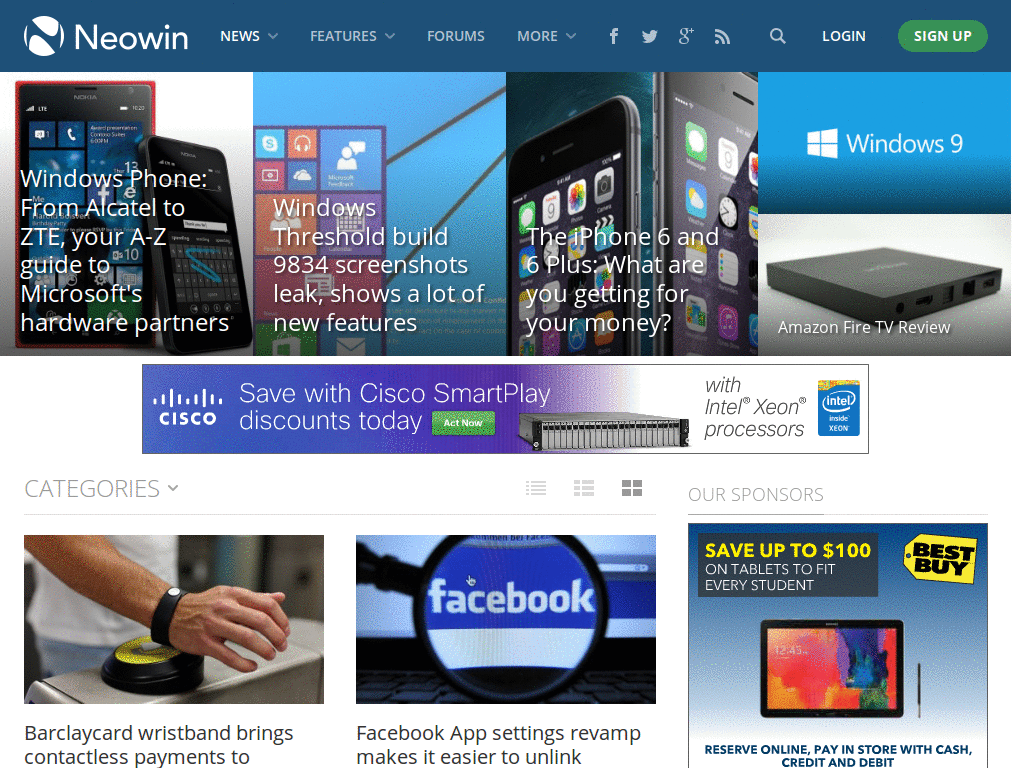 Neowin.net - Original red online status bar