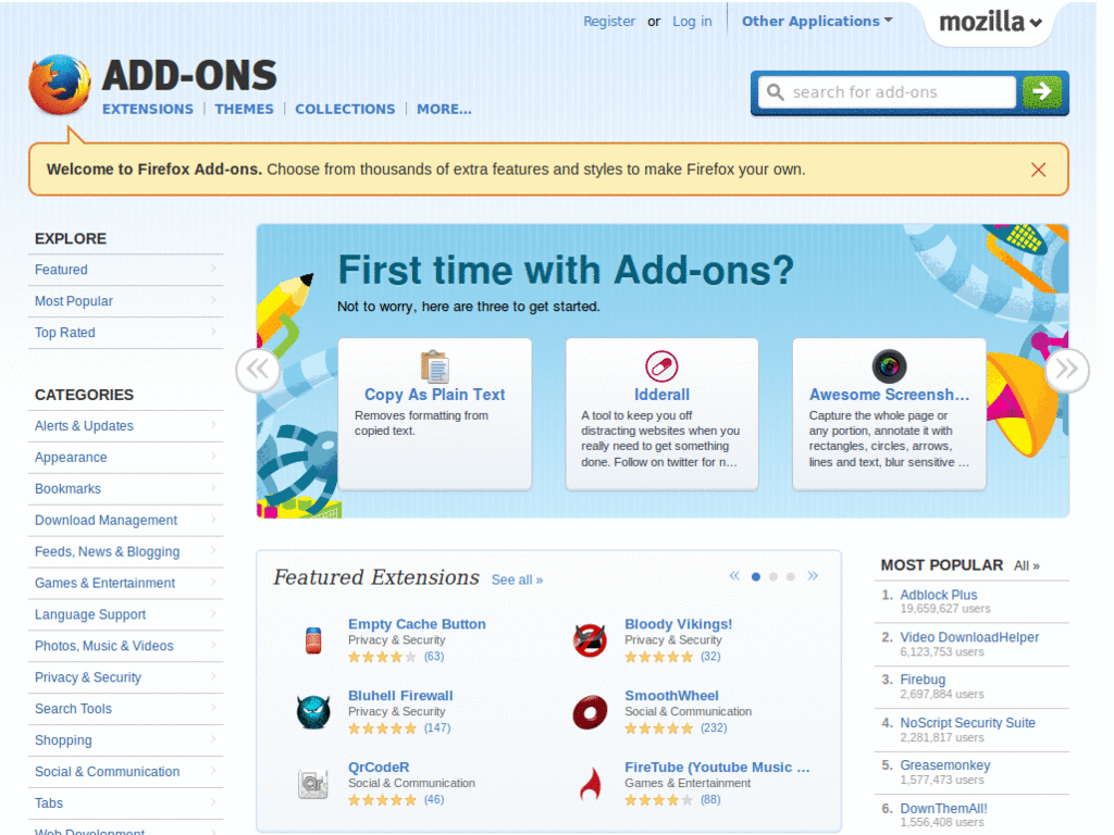 Addons.mozilla.org (restyled, my style)