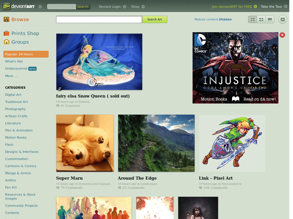 Deviantart fix scroll