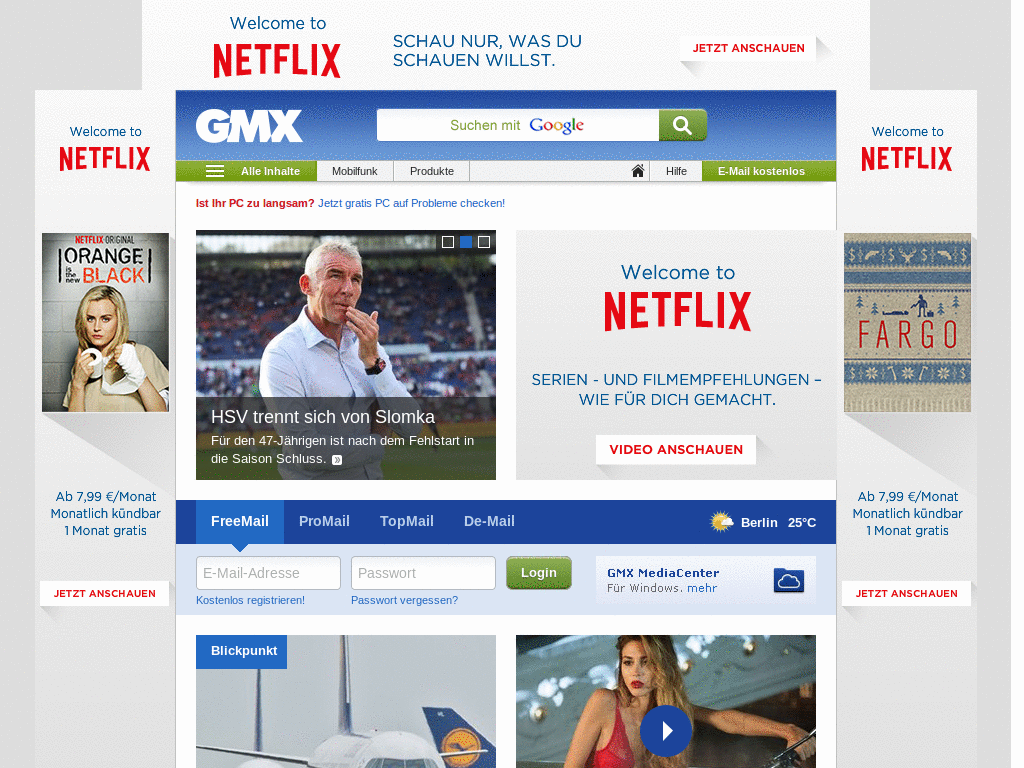 GMX Login FreeMail only