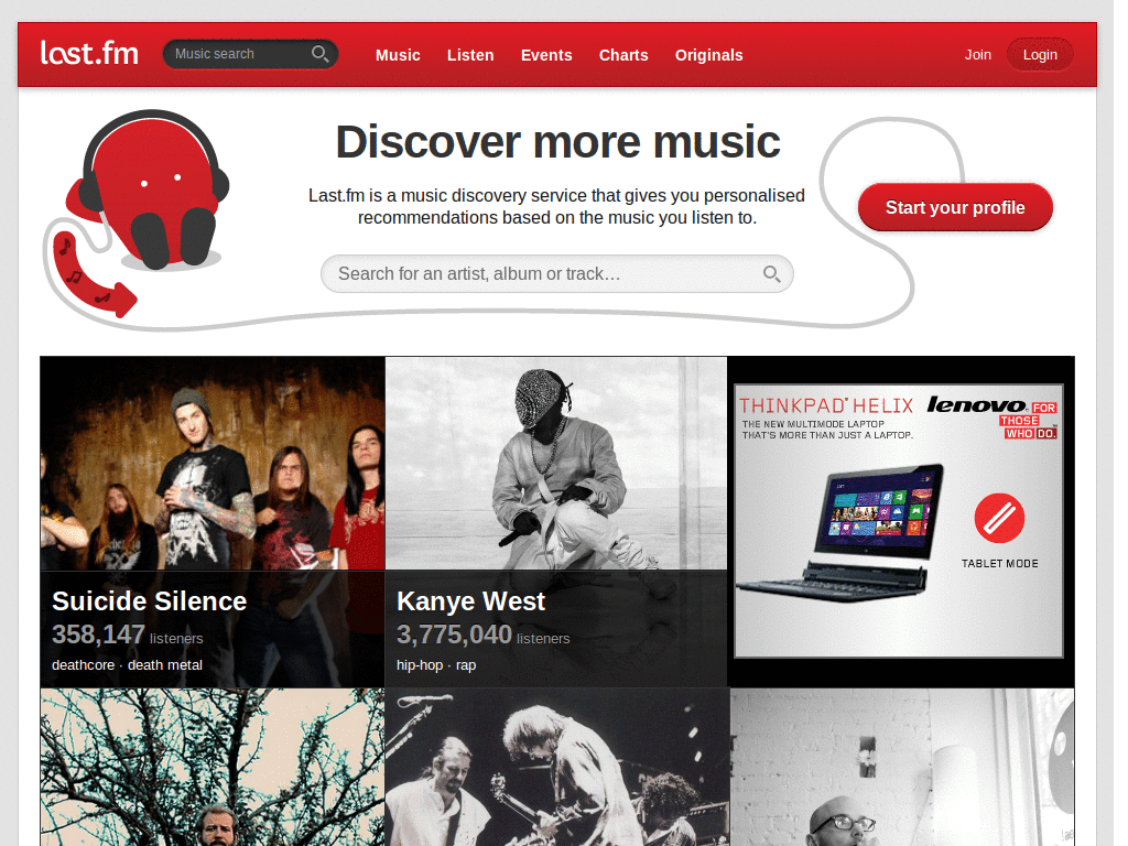 Last.fm in Calibri