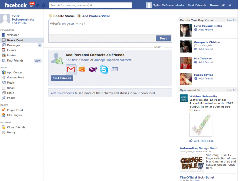Facebook No Ads (Widescreen Profile)