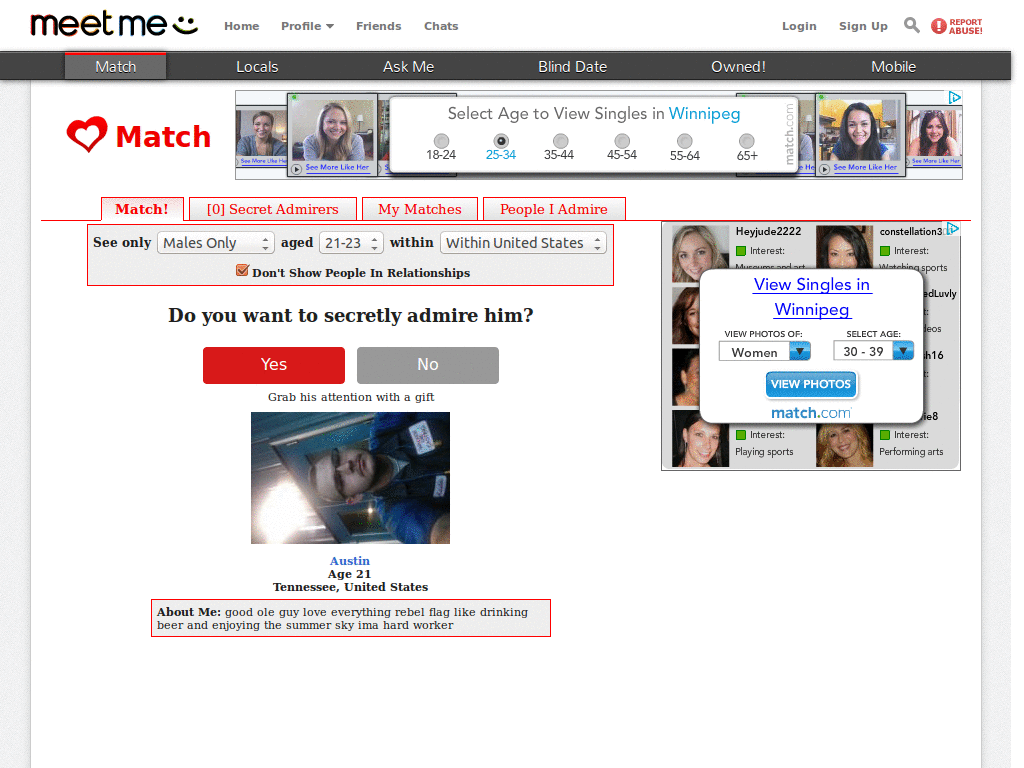 MyYearbook Matchmaker Re Design
