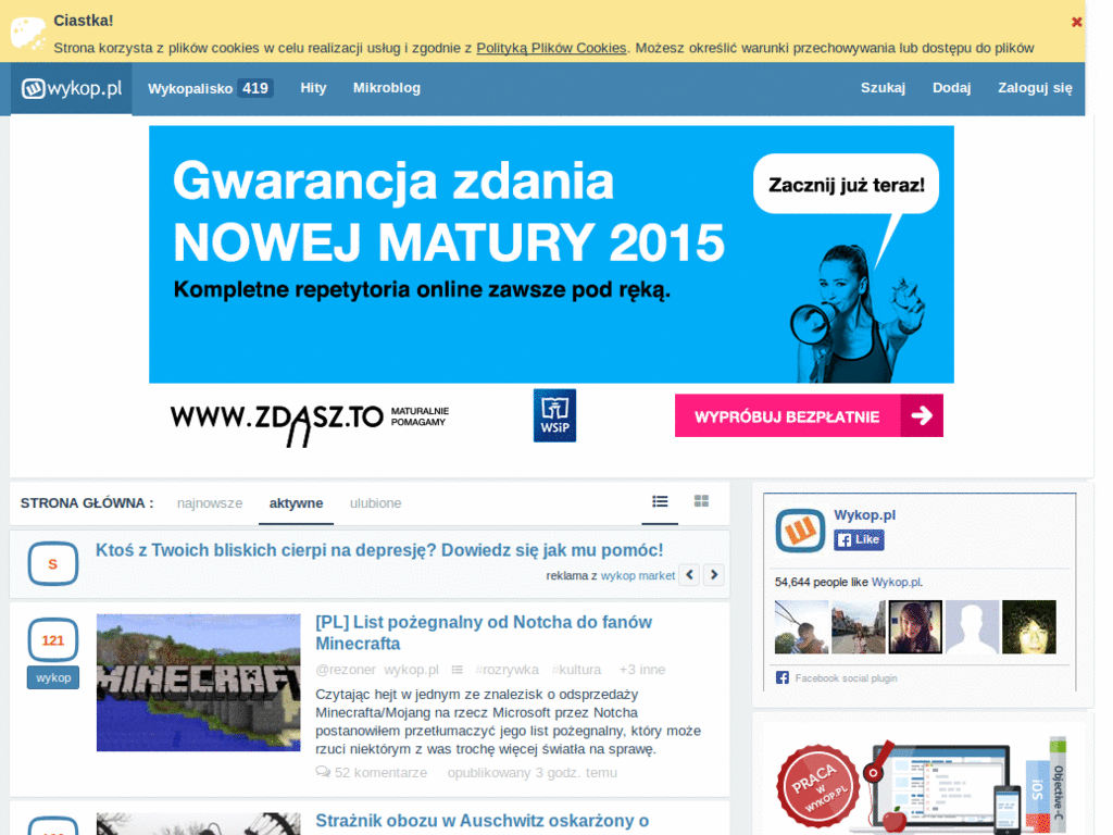 Wykop.pl  - nowy wygląd