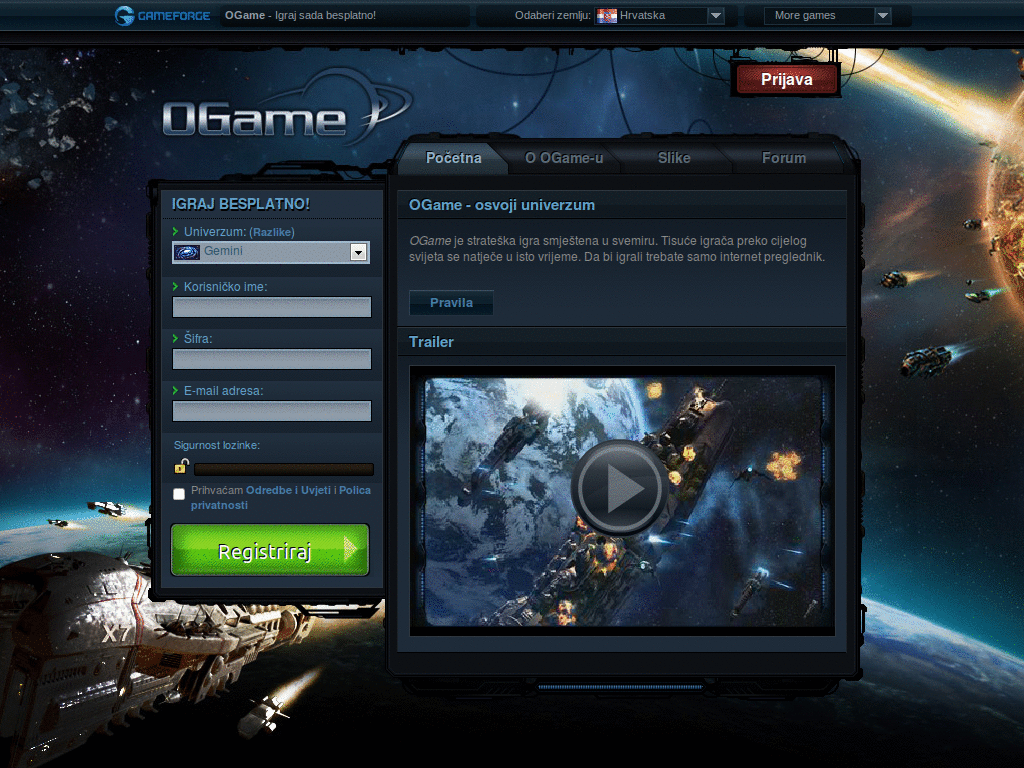 Ogame Redesign: Short Header