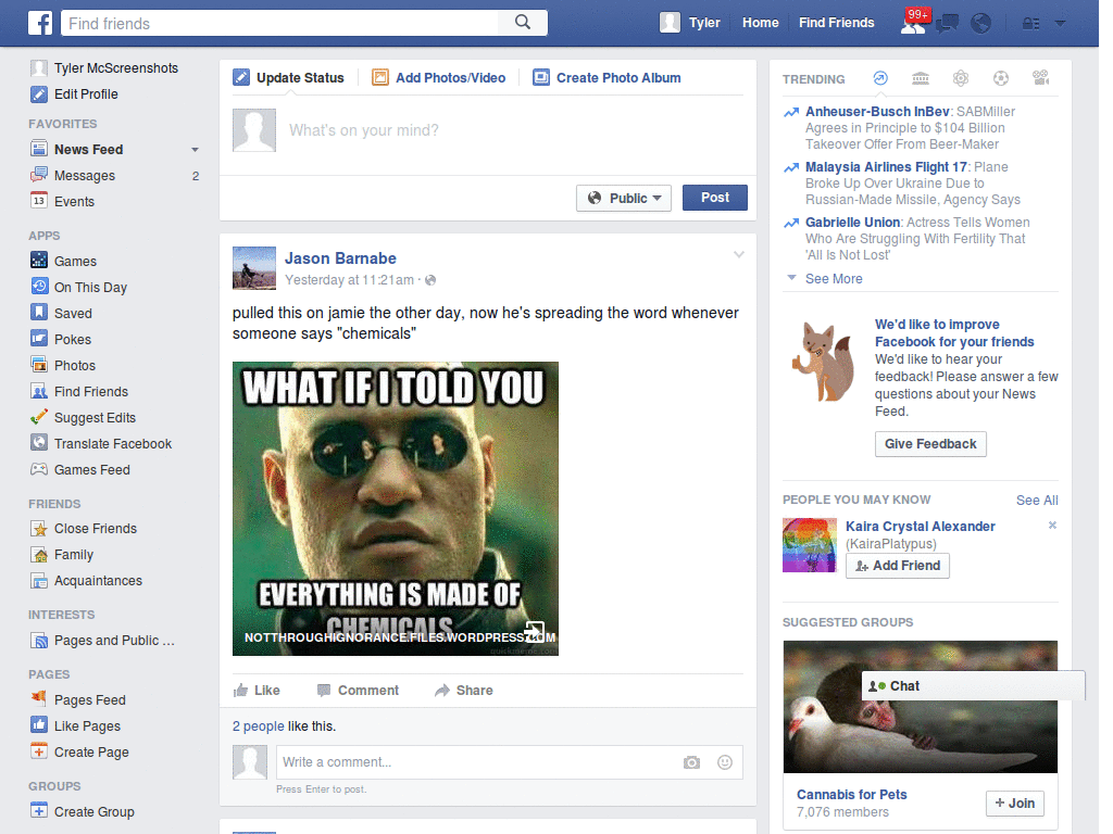 Facebook - Older posts bar always on bottom