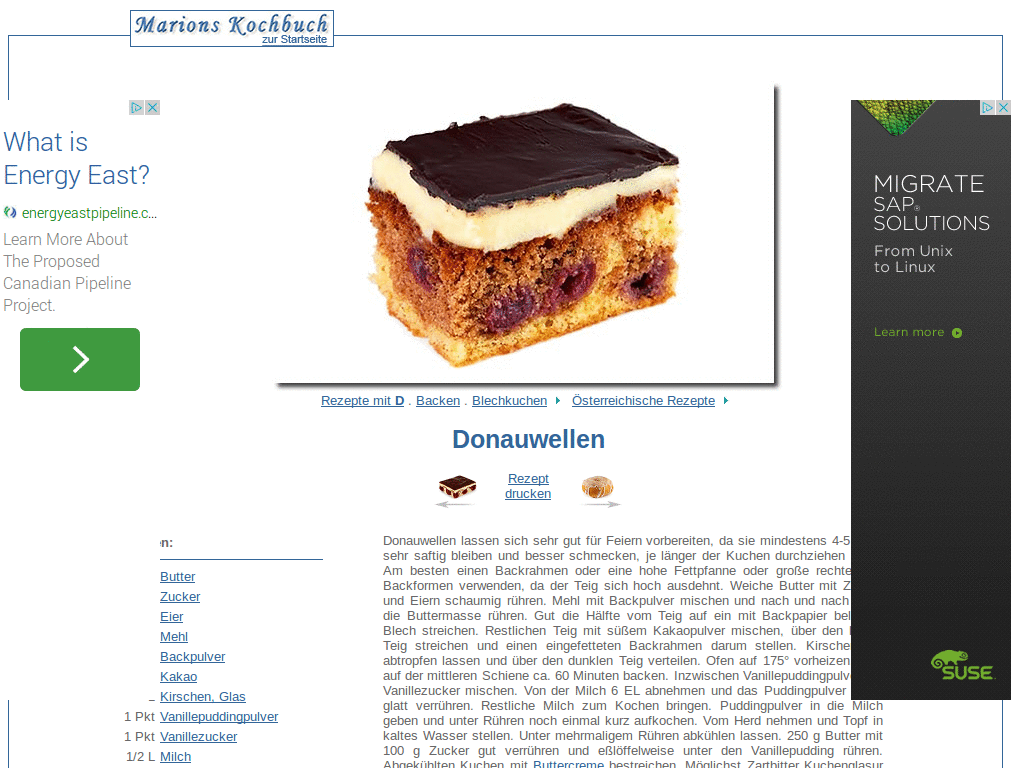 Marions Kochbuch - Breitere Rezepte