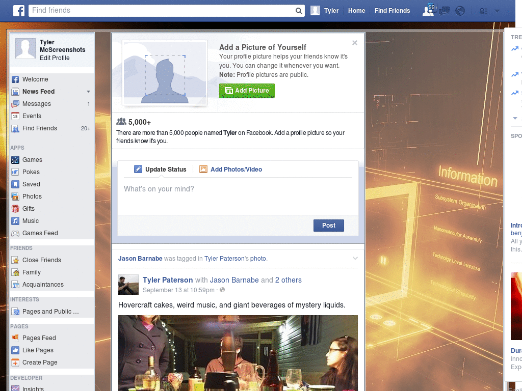 Facebook skin : G0LD www.facebookskin.com