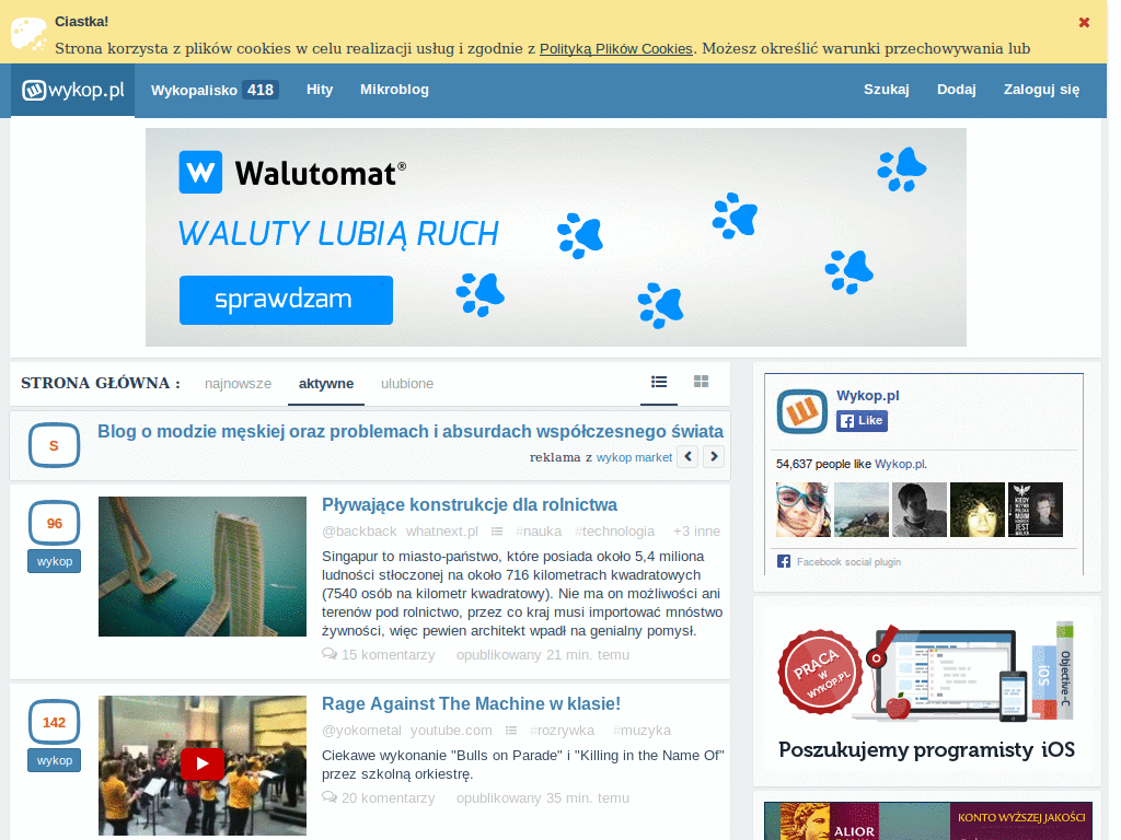 WYKOP.PL - stary dobry design (szerokość: 1024)
