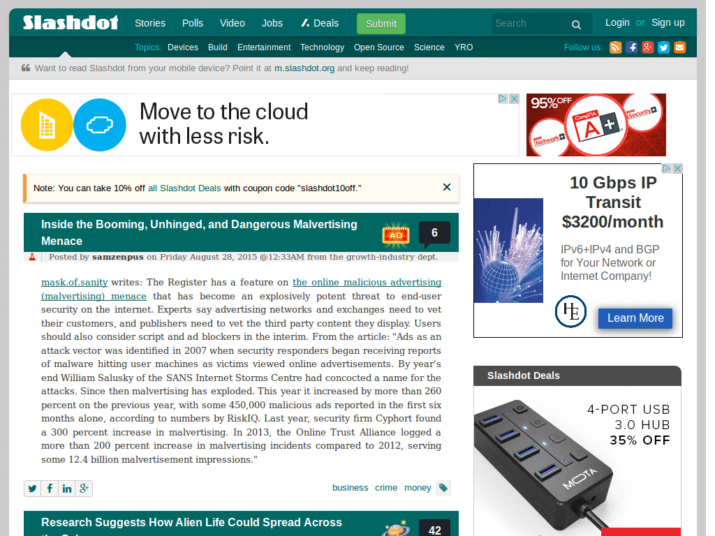 Slashdot - cleaner look 1.0.1