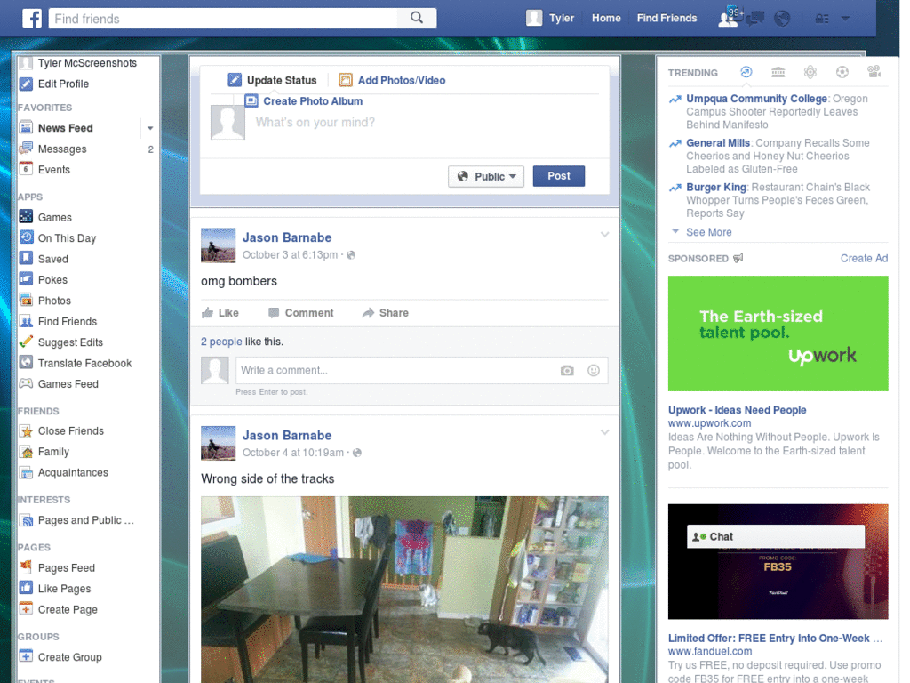 facebook skin : stars