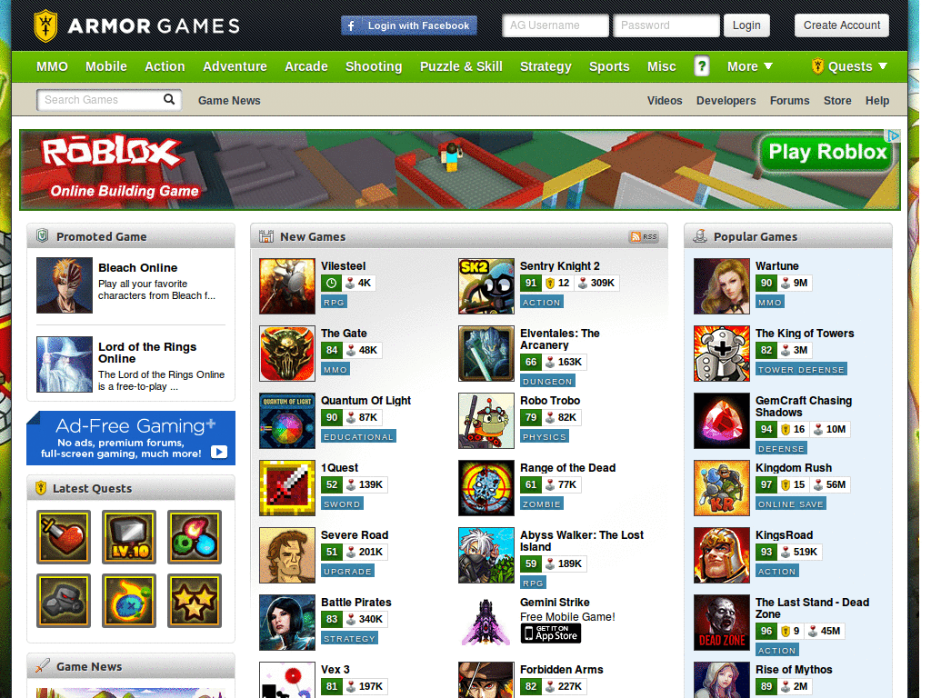 Armorgames ad removal (update 3.2010)