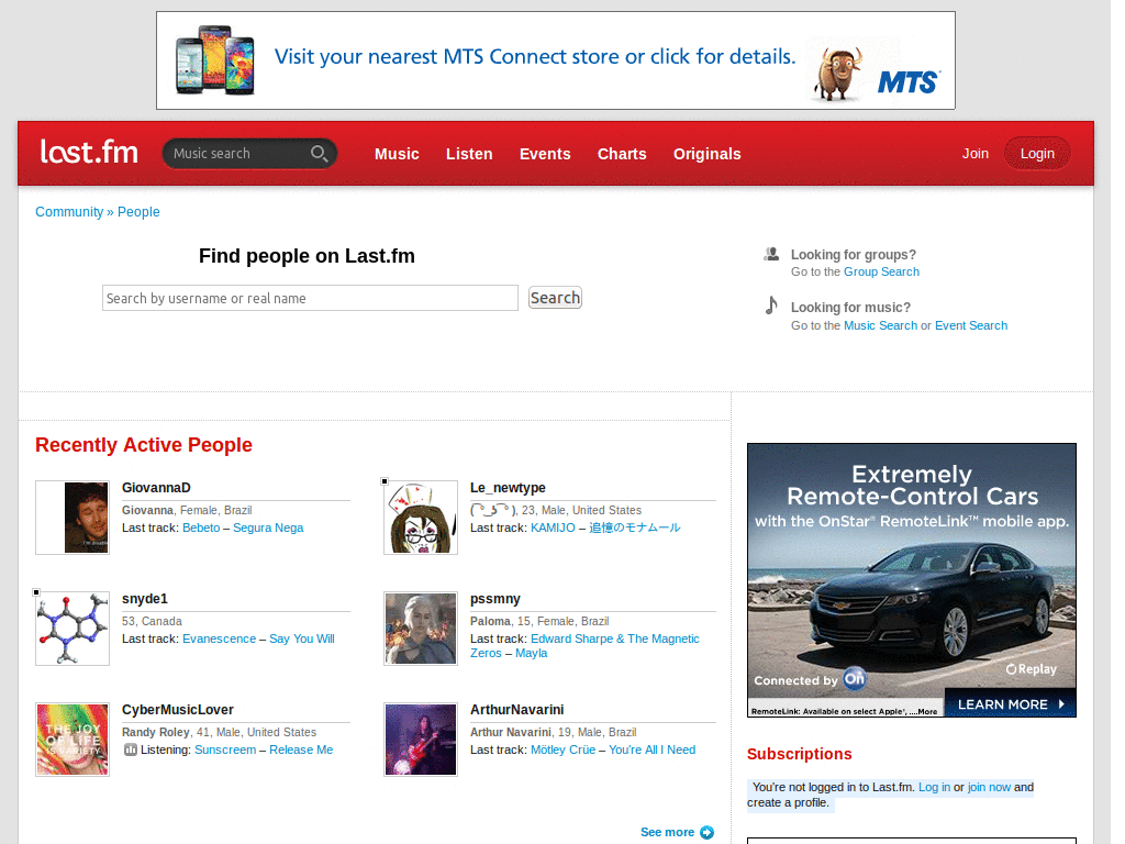 last.fm colored chart
