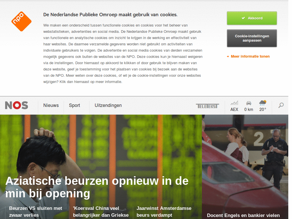 NOS.nl - no ads, shows visited links.
