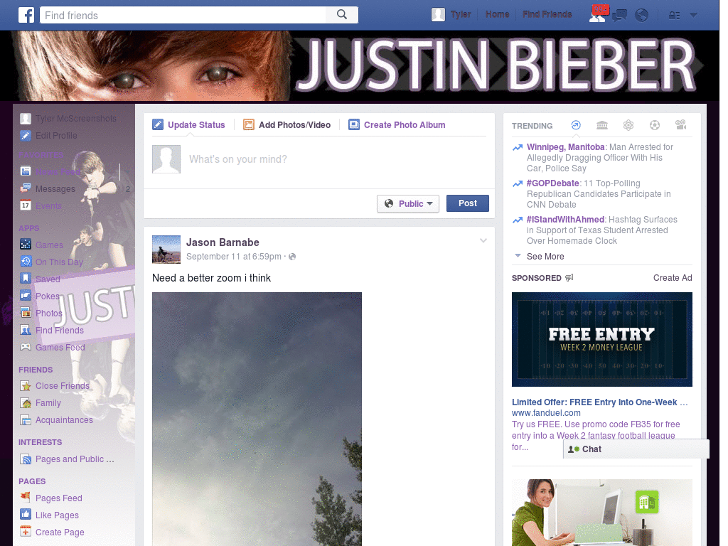 Facebook - Justin Bieber 1 ( by Templah.com )